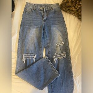 high rise straight leg jeans!